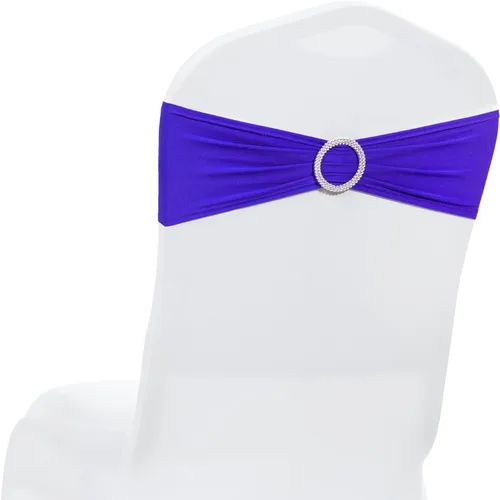 Vista 19 de MDS® Paquete de 10 bandas de elastano para silla con hebilla deslizante para decoración de bodas y eventos, bandas elásticas reutilizables