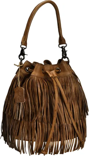 Vista 2 de ZLYC - Bolso de piel para mujer, diseño boho