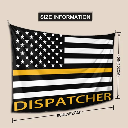 Vista 5 de Qauirfe Tapiz con diseño de bandera de línea dorada fina 911, para colgar en la pared, sala de estar, dormitorio, oficina, tapices de tela de 60 x