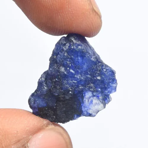 Vista 2 de GEMHUB Piedra de zafiro azul crudo 14.00 Ct sin cortar zafiro curativo Reiki cristal joyería fabricación de joyas decoración del hogar, Gema, azul