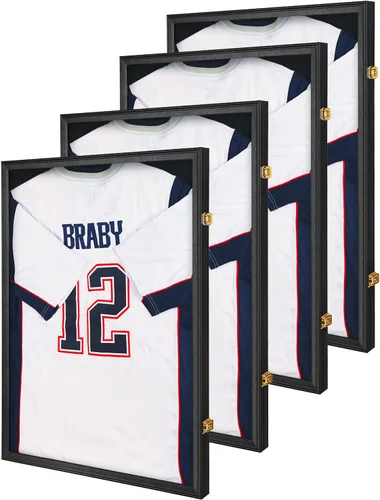 Vista 10 de KCRasan Marco de Exhibición para Jersey - Marcos Grandes con Cerradura Caja de Sombra con Protección UV para Béisbol Baloncesto Fútbol Soccer Hockey