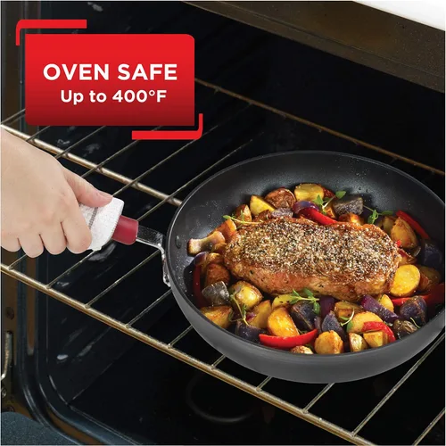 Vista 7 de T-fal Ultimate - Juego de utensilios de cocina de anodización dura antiadherente de 12 piezas, apto para horno y asador hasta 600F, juego de cocina