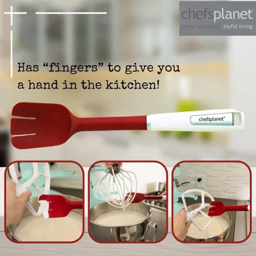 Vista 2 de Chef's Planet Better Spatula, rojo