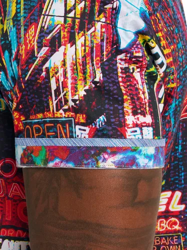 Vista 7 de Robert Graham Camisa tejida de manga corta Hustle N Bustle para hombre