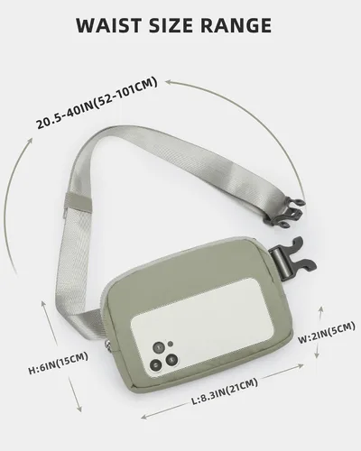 Vista 5 de Cinturones de moda para mujeres y hombres, A-gris verde, Deportes