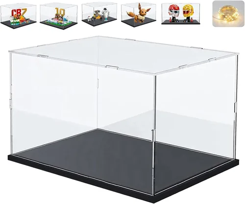 Vista 22 de Vitrina de acrílico transparente engrosada para coleccionables de Lego 75328 75976 Minifigure, caja transparente de autoensamblaje a prueba de polvo