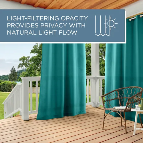 Vista 157 de TOWN & COUNTRY BASICS Cabana Cortinas Sólidas de Peso Pesado para Interiores y Exteriores, Opacidad de Filtrado de Luz con Parte Superior de Ojales