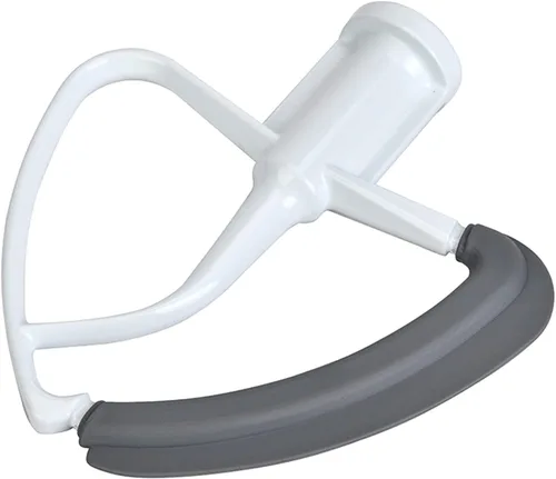 Vista 2 de Batidor de borde flexible para KitchenAid de 4.5 a 5 cuartos de galón, accesorios para batidora de pie inclinable, paleta mezcladora con bordes