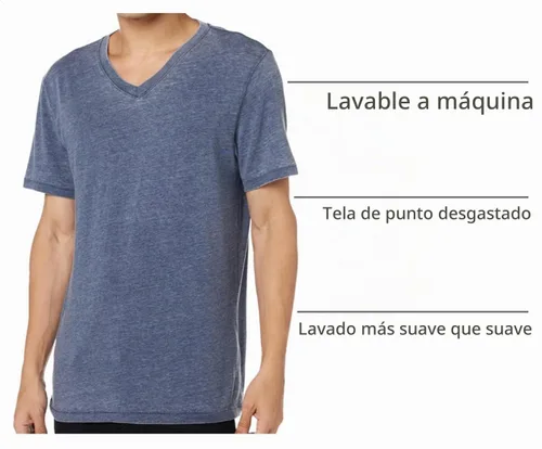 Vista 4 de Lucky Brand Camiseta Venice Burnout con cuello en V para hombre