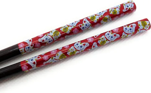 Vista 3 de Daiso Palillos de buena suerte de 9.1 pulgadas fabricados en Japón (Lucky Cat)