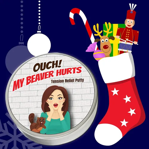 Vista 8 de GearsOut Ouch My Beaver Hurts - Masilla para aliviar el estrés, masilla divertida de terapia para mujeres, juguete para ansiedad, relleno