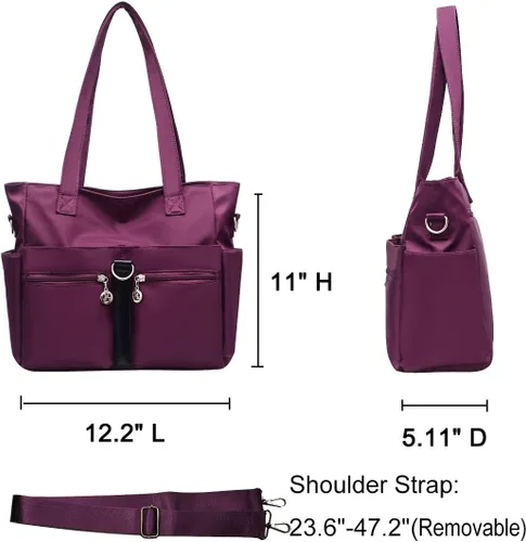 Vista 3 de Bolsos casuales para mujer, bolsos de hombro, bolsos de nailon suave