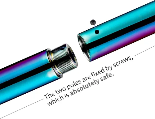 Vista 2 de Flying Pole - Polo de baile aéreo de 6.6 ft, poste volador para el hogar, poste de baile portátil de plata, ideal para dormitorio, estudio de baile