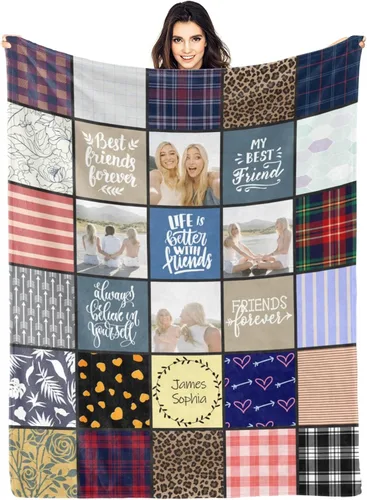 Vista 21 de Mantas personalizadas con foto, manta de fotos personalizada, mantas personalizadas con imagen, regalos personalizados para mujeres, hombres