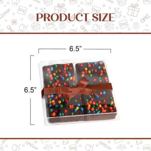 Vista 7 de Brownies de chocolate gourmet, cesta de regalo, regalos de galletas, corporativo principal para hombres y mujeres, cumpleaños, aniversario
