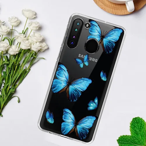 Vista 6 de Funda para Galaxy A21 (no compatible con A21S), Samsung A21, funda transparente y flexible de TPU de silicona suave de goma suave para Samsung