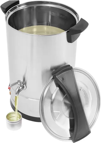 Vista 11 de Derretidor de cera para hacer velas, olla de fusión eléctrica comercial de cera de 10L/338.2 onzas con control de temperatura y boquilla de vertido