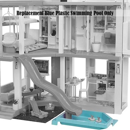 Vista 2 de Pieza de repuesto para Barbie Dreamhouse Playset - GRG93 ~ Reemplazo de piscina de plástico azul