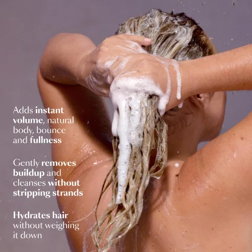 Vista 3 de VEGAMOUR UPLIFT Champú voluminizador para cabello fino, plano y adelgazante, proporciona volumen y resiste la humedad, fórmula no pegajosa, cabello