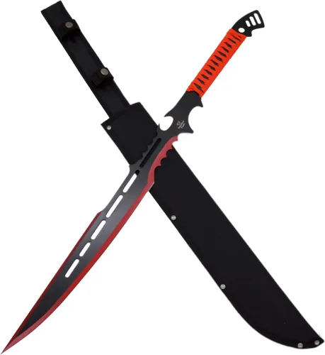 Vista 25 de Snake Eye Tactical - Espada de fantasía con funda de nailón, machete para exteriores y camping Verde