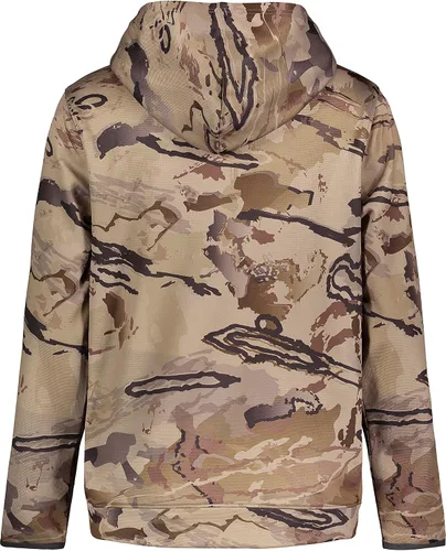 Vista 2 de Under Armour Sudadera con capucha para niños, bolsillo frontal grande, de secado rápido y ligera