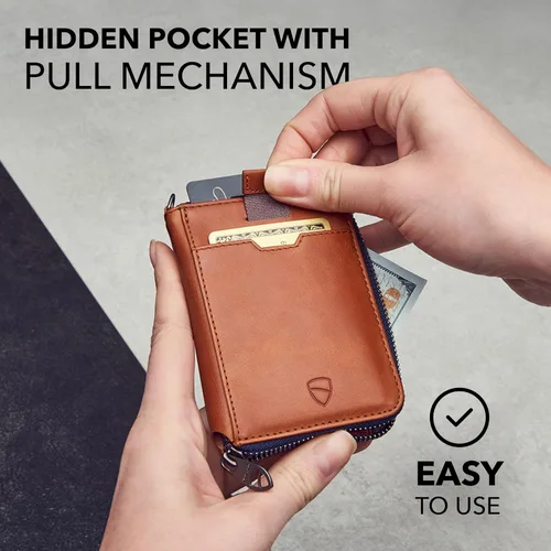 Vista 9 de Vaultskin NOTTING HILL - Cartera con cremallera y protección RFID para tarjetas