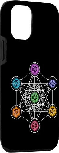 Vista 3 de iPhone 15 Metatronscube, geometría sagrada, chakra, yoga, símbolo, funda 4D