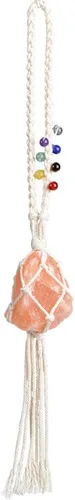 Vista 12 de Adornos de piedras preciosas naturales, cristales curativos, adorno colgante de Feng Shui para automóvil, ventana, decoración del hogar (A- citrino)