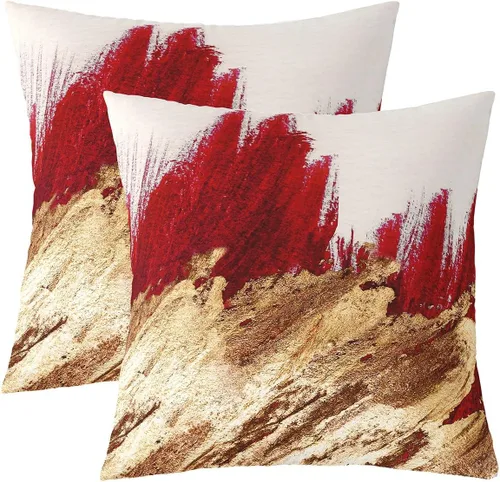 Vista 23 de Juego de 2 fundas de almohada con estampado de piel de vaca de 16"x16", fundas de cojín de piel de vaca para sala de estar, dormitorio, casa