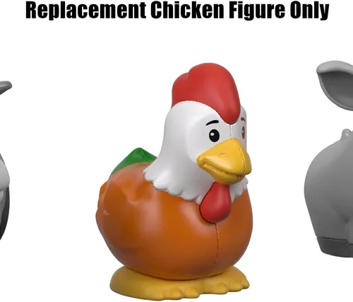 Vista 2 de Pieza de repuesto para el juego Fisher-Price Little People Farm Animal Friends - GFL21 ~ Figura de pollo de repuesto