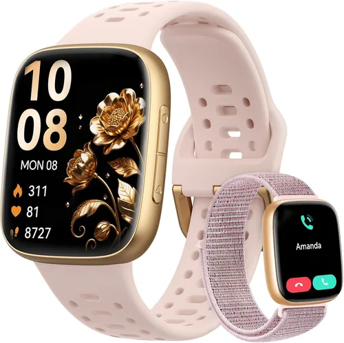 Vista 8 de Fitpolo Smart Watches for Men Android iPhone (2 Bands), [1.85" AMOLED Screen] Smartwatch Fitness Tracker 3ATM Waterproof with Bluetooth Calls, Heart