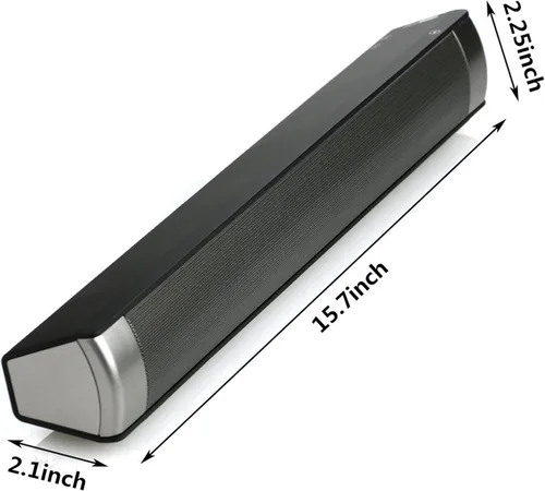 Vista 2 de Altavoces de computadora para escritorio, barra de sonido de computadora con cable e inalámbrica, mini altavoces estéreo alimentados por USB