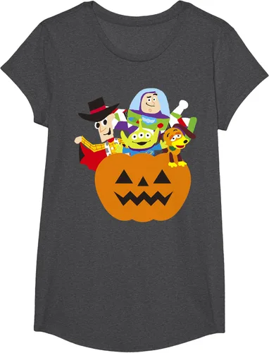 Vista 32 de Disney Pixar Toy Story - Camiseta de calabaza de Halloween, Negro