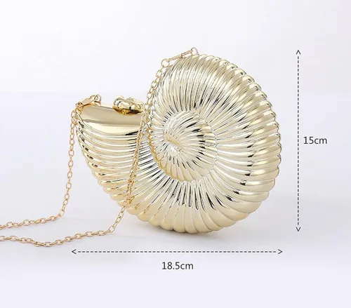 Vista 8 de QZUnique Conch - Bolso bandolera con correa de cadena para mujer, de acrílico