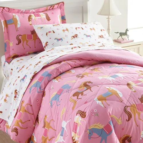 Vista 8 de Wildkin Juego de ropa de cama individual de 5 piezas, edredón, sábanas y fundas de almohada 100% algodón para acurrucarse cómodamente, Tierra