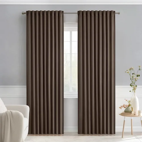 Vista 14 de MIULEE Cortinas opacas con pestaña trasera de 63 pulgadas de largo, juego de 2 paneles para sala de estar, dormitorio, privacidad, bolsillo