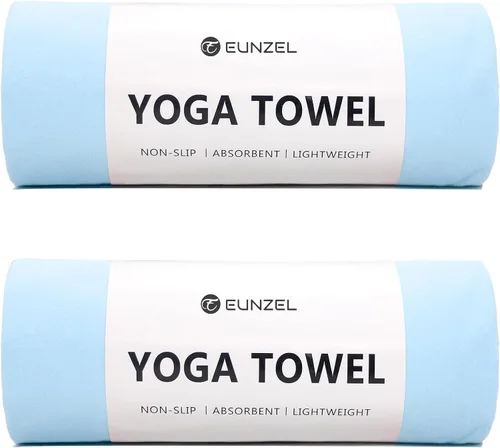 Vista 9 de Eunzel Toalla de yoga caliente antideslizante para esterilla de yoga, toalla absorbente de sudor para yoga caliente, pilates y entrenamiento, 72 x