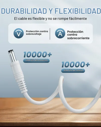 Vista 4 de Cable de alimentación de repuesto de 18 V para máquina de corte Cricut Maker y Cricut Explore Air 2, mini Cake Explore One Create Cricut Maker