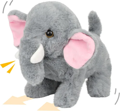 Vista 8 de Vaca Negra Caminando Animal de Peluche Hablando Moo de Peluche Ganado Eléctrico Interactivo Animado Juguetes de Peluche para Niñas Niños Cumpleaños