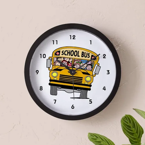 Vista 5 de CafePress Reloj de pared para conductor de autobús escolar de 10 pulgadas para sala de estar, cocina u oficina