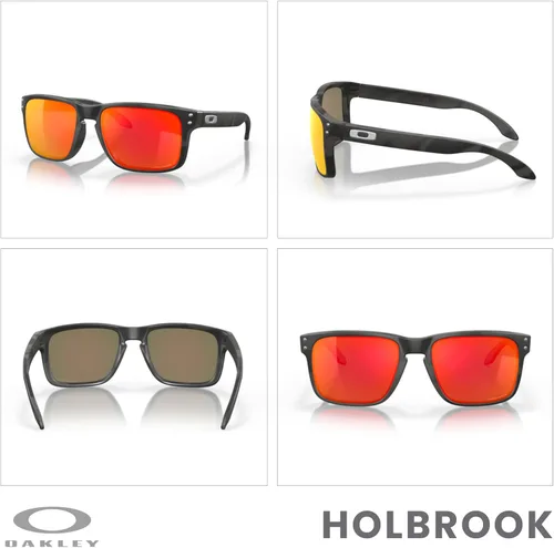 Vista 3 de OAKLEY Holbrook OO9102 Square Sunglasses for Men+ Bundle Accessory Leash Kit, Microfiber Pouch