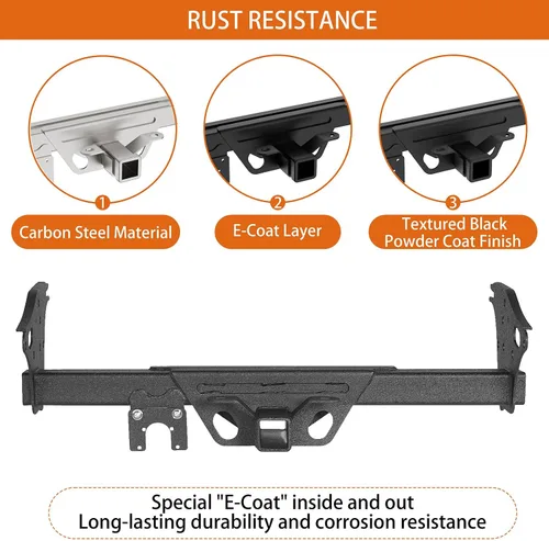 Vista 6 de Enganche de Remolque Hooke Road Tacoma Clase 3 Estándar de 2" Tubo Receptor Lengua de Remolque para Toyota Tacoma 2005-2015 (Excluyendo X-Runner)