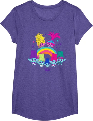 Vista 13 de Camiseta DreamWorks Trolls Band Together BroZone Poppy Viva Rainbow Negro