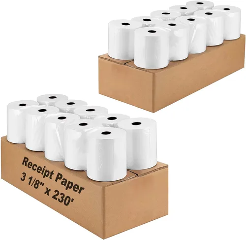Vista 14 de Coopaty Papel térmico de 2 1/4" x 85', papel térmico para caja registradora POS (10 rollos)