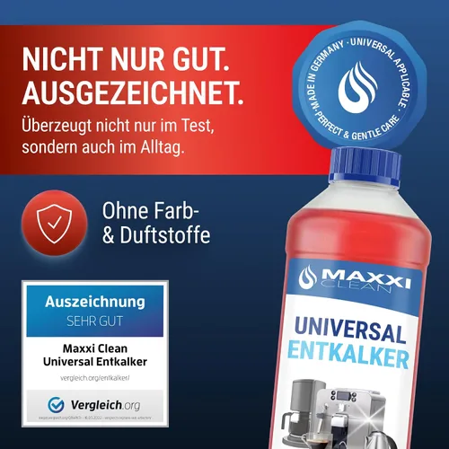 Vista 5 de Maxxi Clean 2 x 750 ml Universal Descaler Concentrate for Coffee Machines and Fully Automatic Coffee Machines of All Types for 12 Descaling