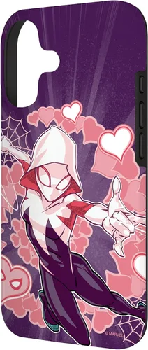 Vista 2 de Marvel Spider-Man Into The Spider-Verse Gwen Stacy Hearts - Carcasa para iPhone 17