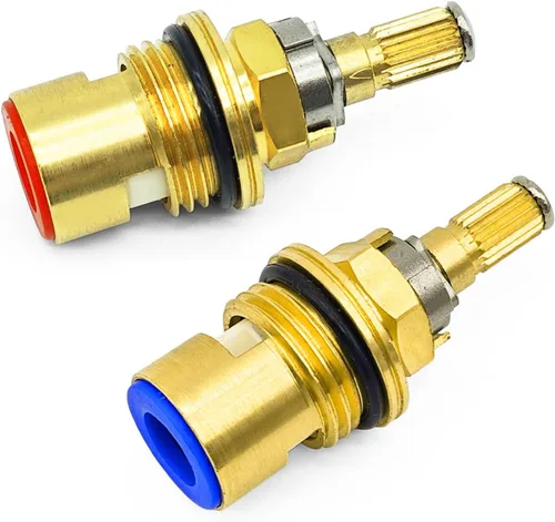 Vista 7 de Paquete de 2 cartuchos de válvula de cerámica compatibles con Kohler K-GP77005-RP K-GP77006-RP cartucho de grifo frío y caliente