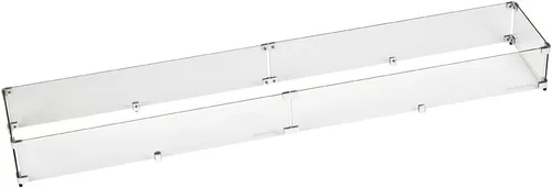 Vista 18 de American Fireglass Protector de llama de vidrio templado para sartenes rectangulares de 18 x 6 pulgadas Protector contra viento para exteriores