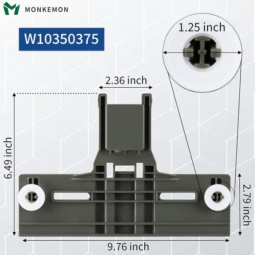 Vista 5 de 2 Paquetes W10350375 Reemplazo Mejorado de Estante Superior para Piezas de Lavavajillas Kenmore Whirlpool, Reemplaza W10712395 AP5957560, Piezas