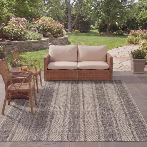 Vista 19 de SAFAVIEH Courtyard Collection CY8736 - Alfombra de pasillo de 2 pies 3 pulgadas x 6 pies 7 pulgadas, color gris claro/fucsia CY8736 para interiores